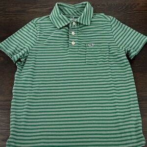 Vineyard Vines Boys Nordstrom Exclusive Green Striped Kids Polo